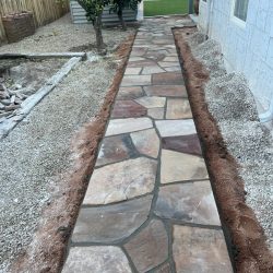 AAA Pro Lawn Care stone and landscape project